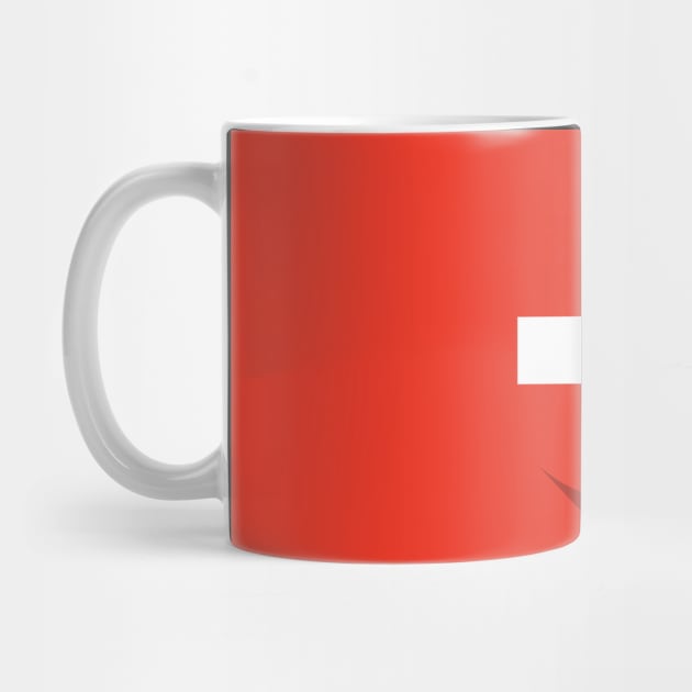 Minimal Swiss Flag by TheVintageChaosCo.